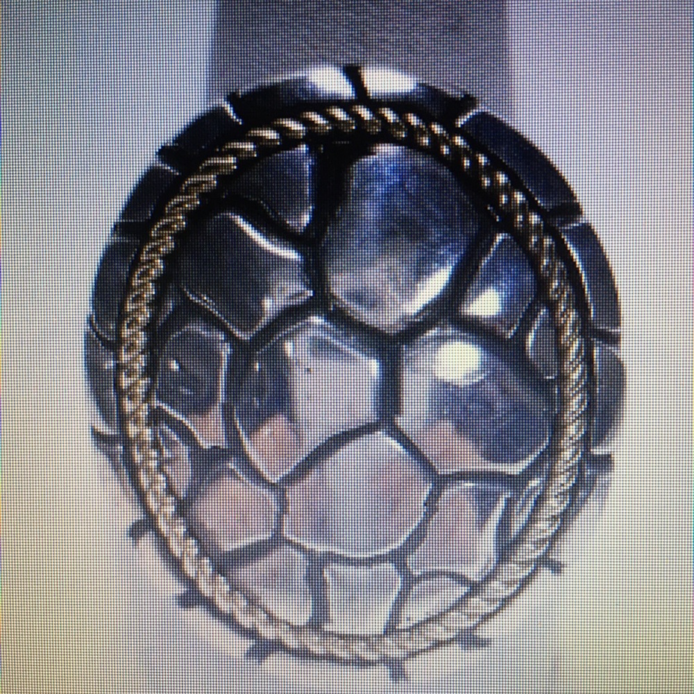 925 and 14k Gold Tortoise Shell ring